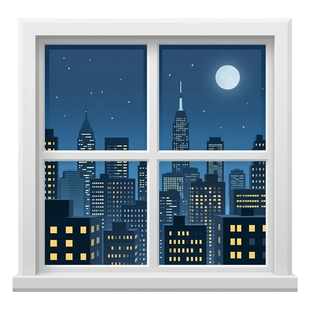 Window With City At Night emoji