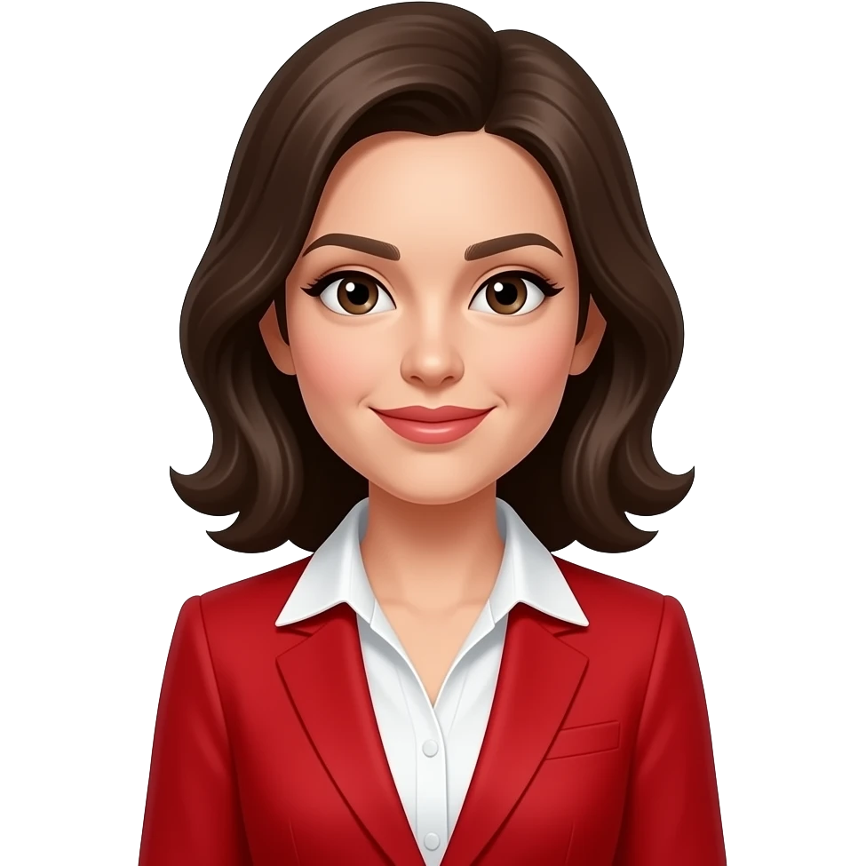 woman with red suit emoji