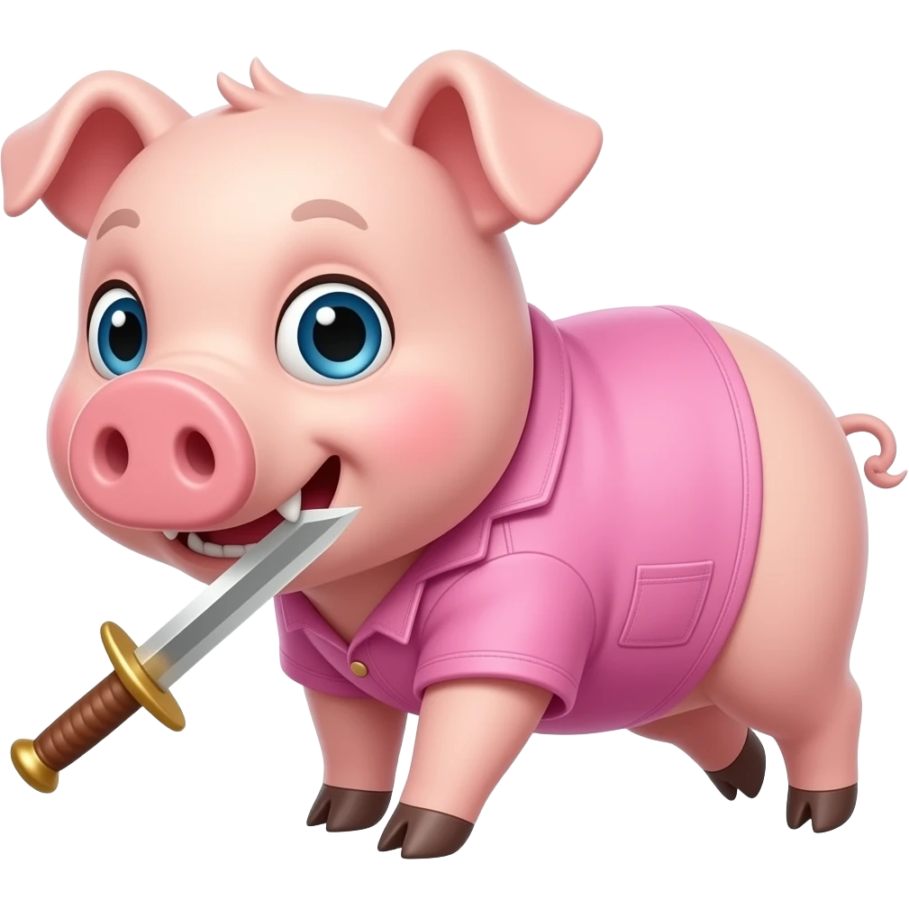 Preppy girly slay pink clothes pig emoji