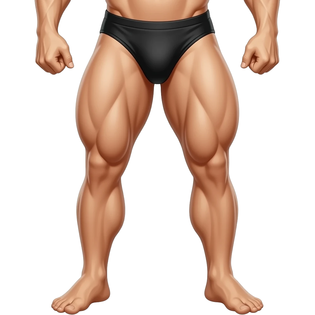 Body builder Muscular leg pose emoji