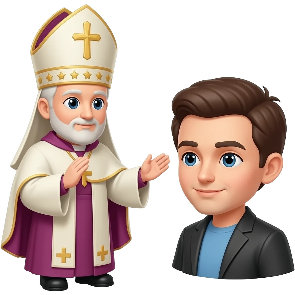 священик благословляет сделать что-то emoji