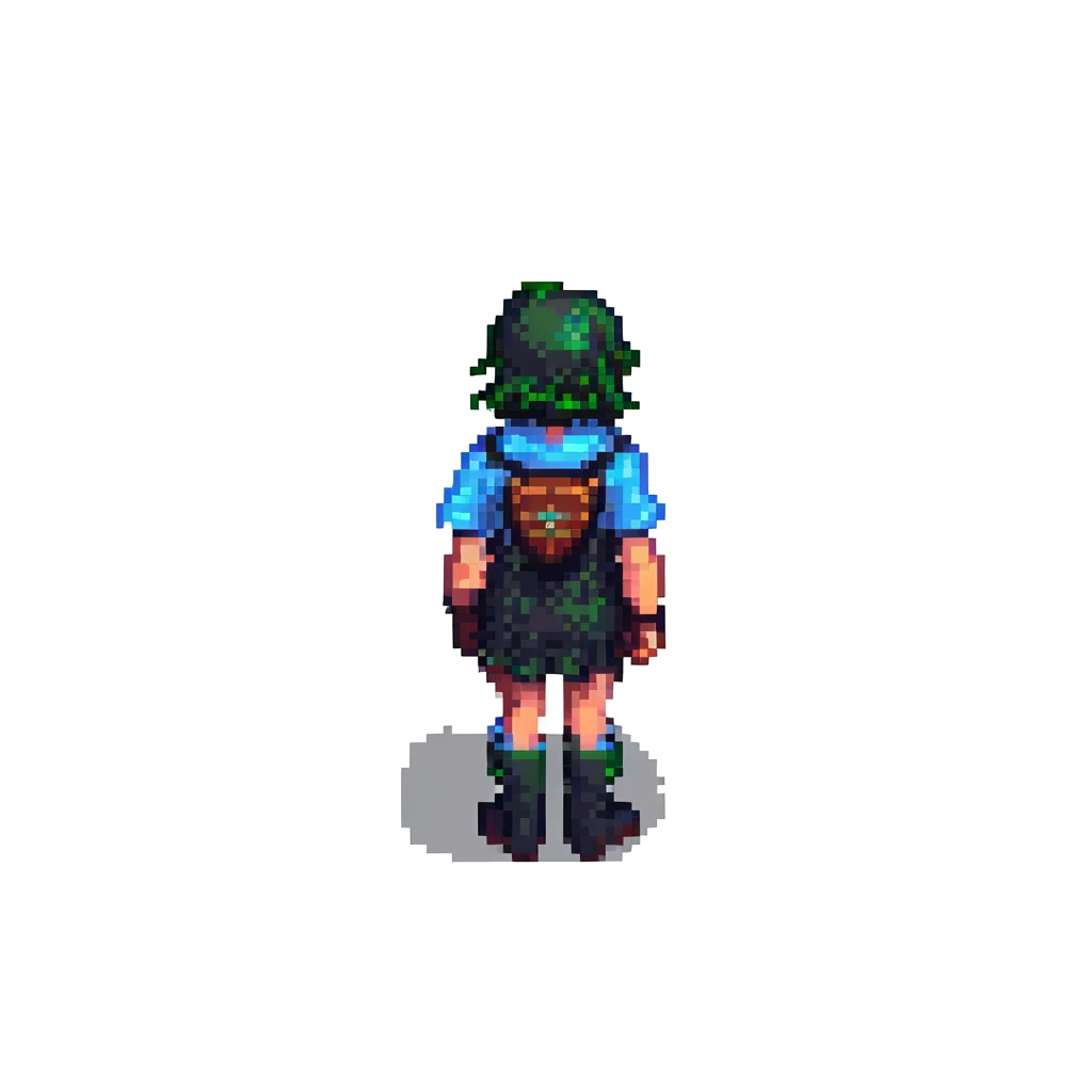 Mossad spy blending into a crowd, subtle disguise, looking over shoulder, pixel art style, simple background emoji