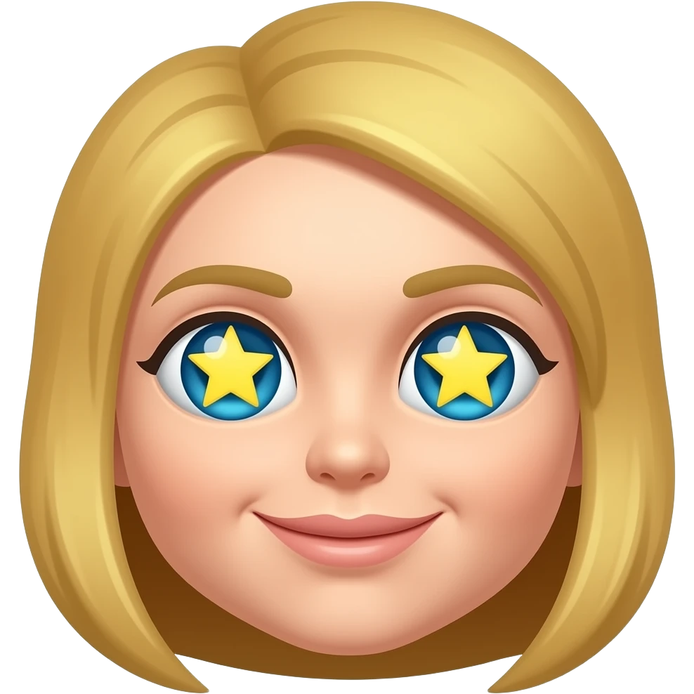 etiqueta de oferta para promocion con cara de emoji con ojos de estrella emoji