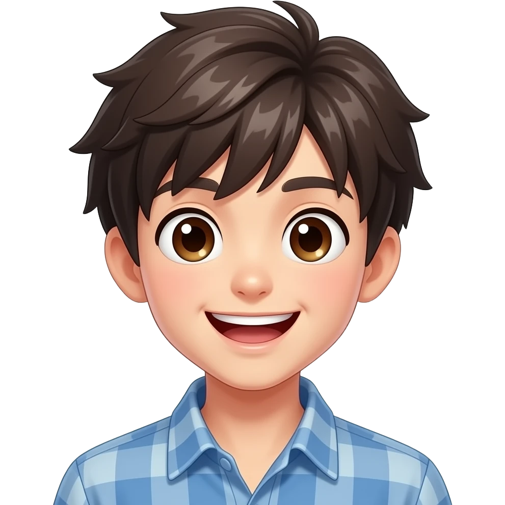 komik erkek anime ve gülümsesi emoji