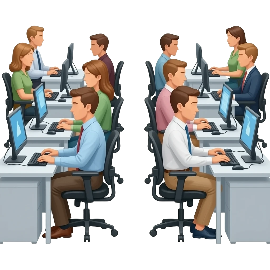 35years old people working in the office white skin light brown hair emoji