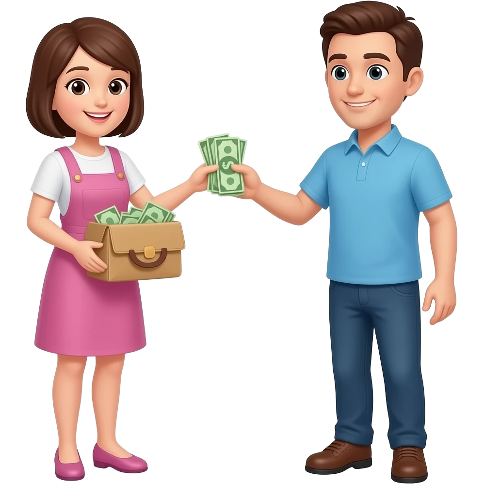 person buying with money emoji