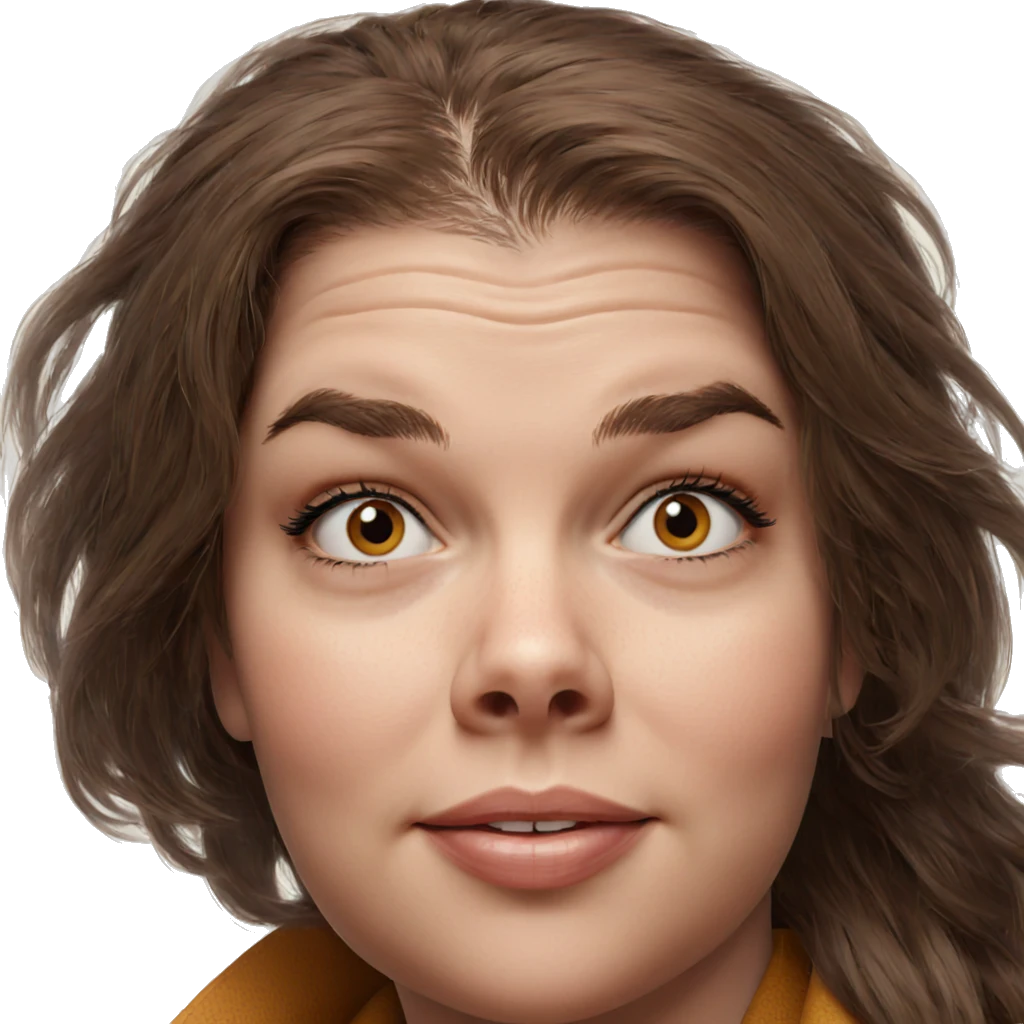 brown haired girl portrait emoji