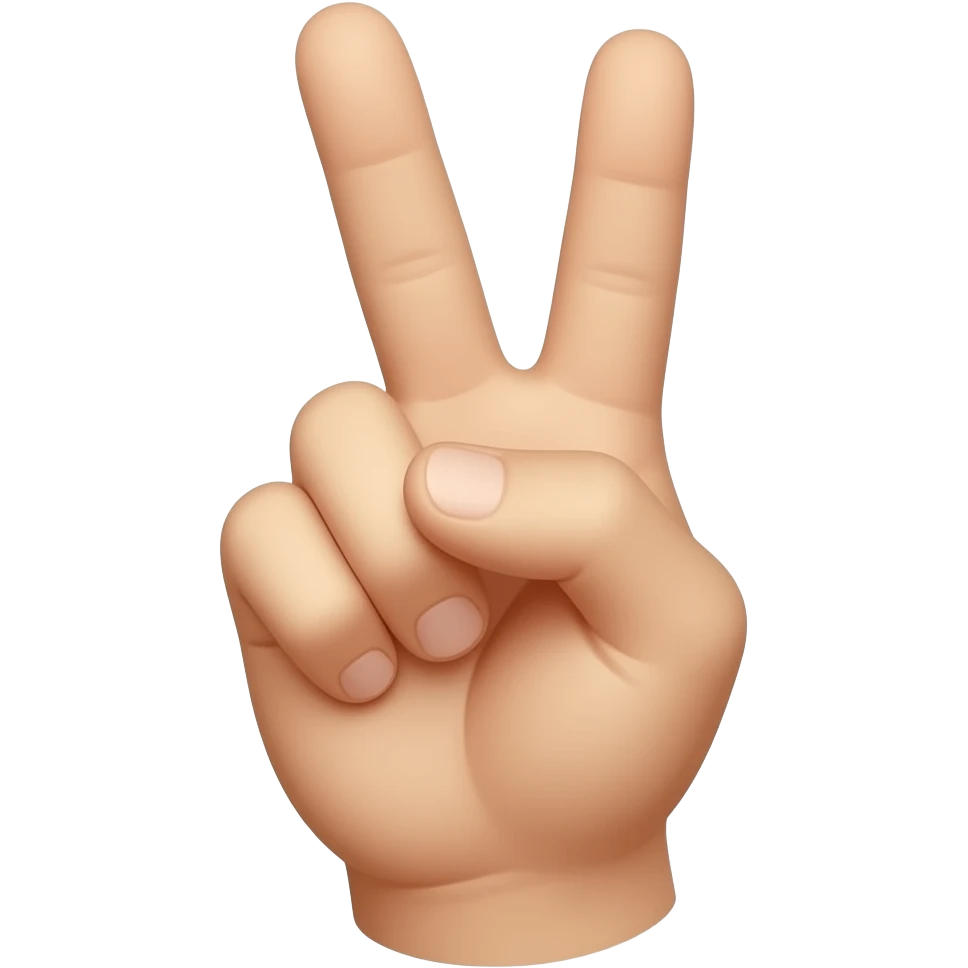 Its like this one: ✌🏼just withe the big finger open too emoji