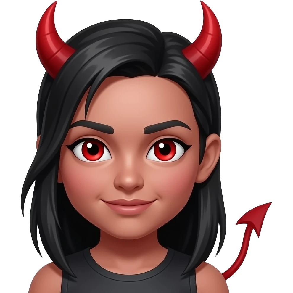 red eye devil zoomed in emoji
