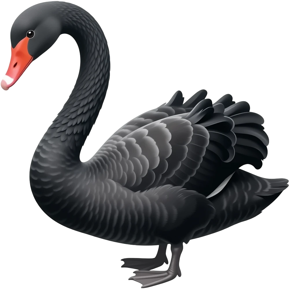 Make an emoji of black swan emoji