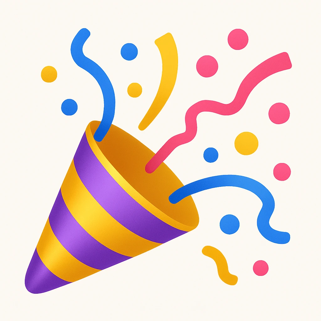 party popper emoji emoji