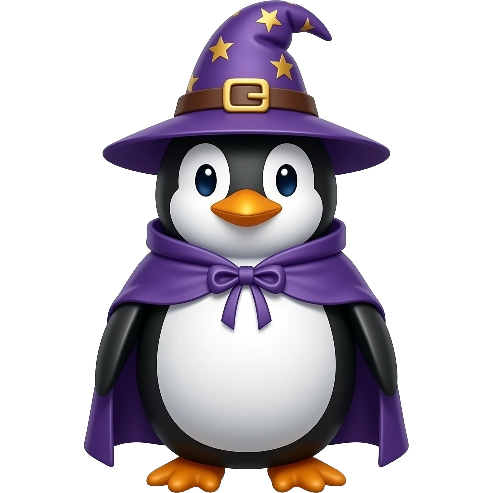 Penguin Wizard emoji