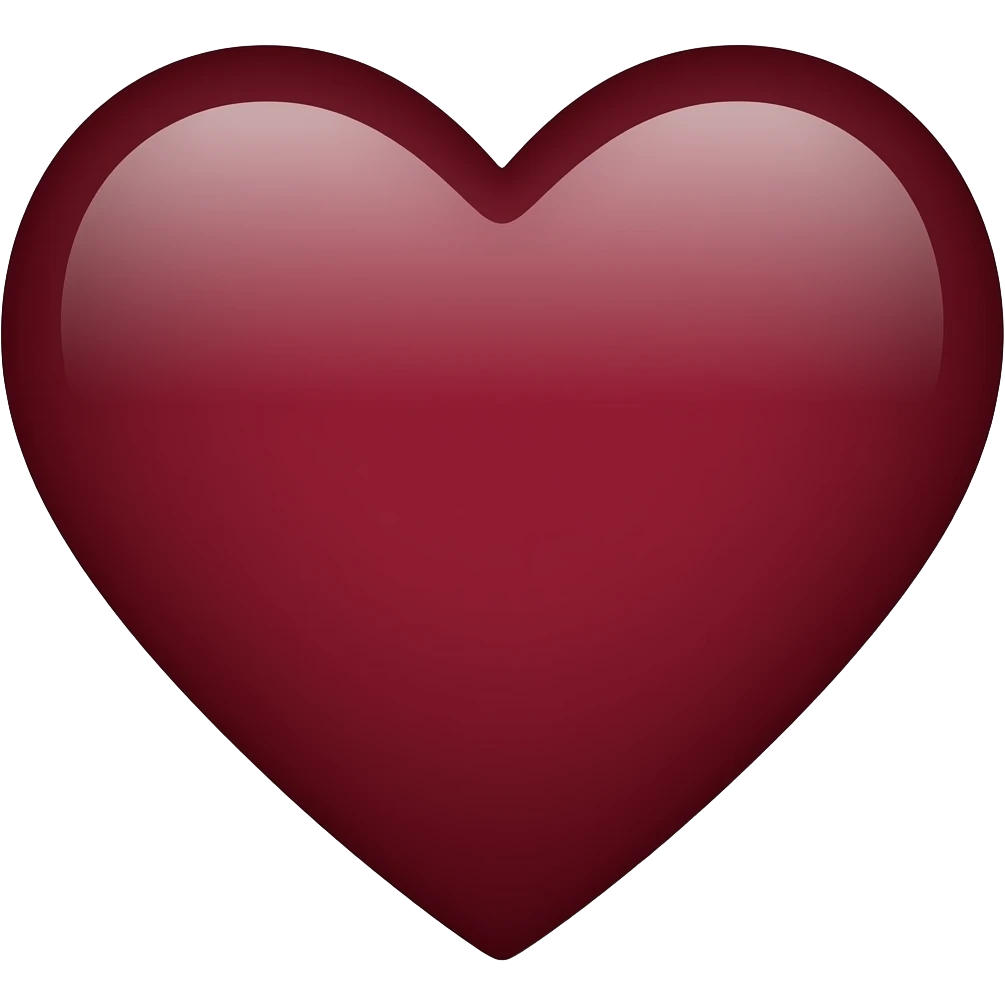 Quuero un corazon color vinotinto como emoji emoji