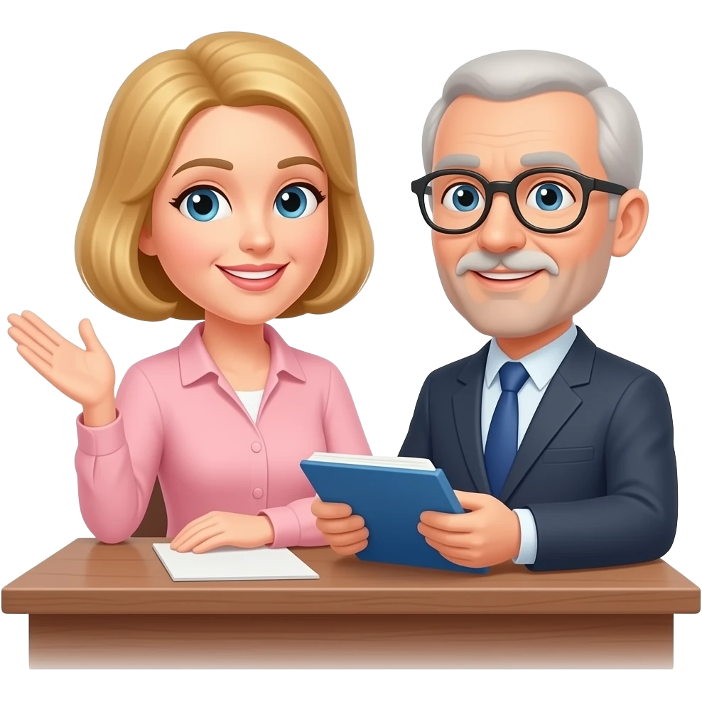 a woman talking to a solicitor emoji