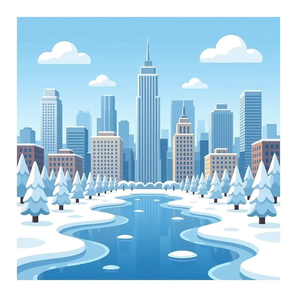 hazme una ciudad medio congelada medio normal emoji