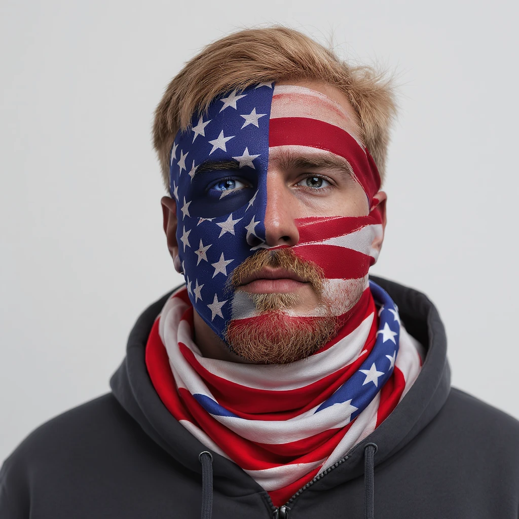 realistic upside down American flag, bold red, white, and blue colors, no cartoon style, no clouds, serious protest atmosphere, no text, plain background emoji