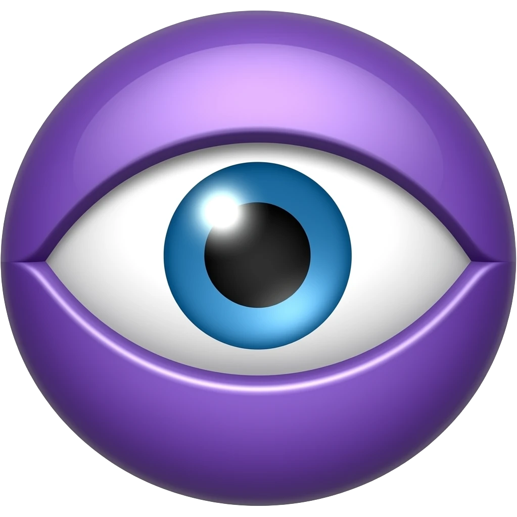 Purple evil eye emoji