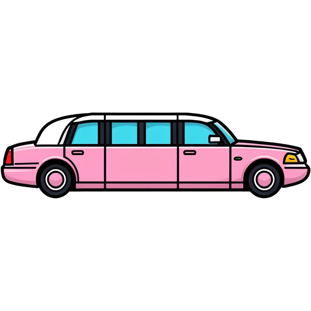 Limo with pink color emoji