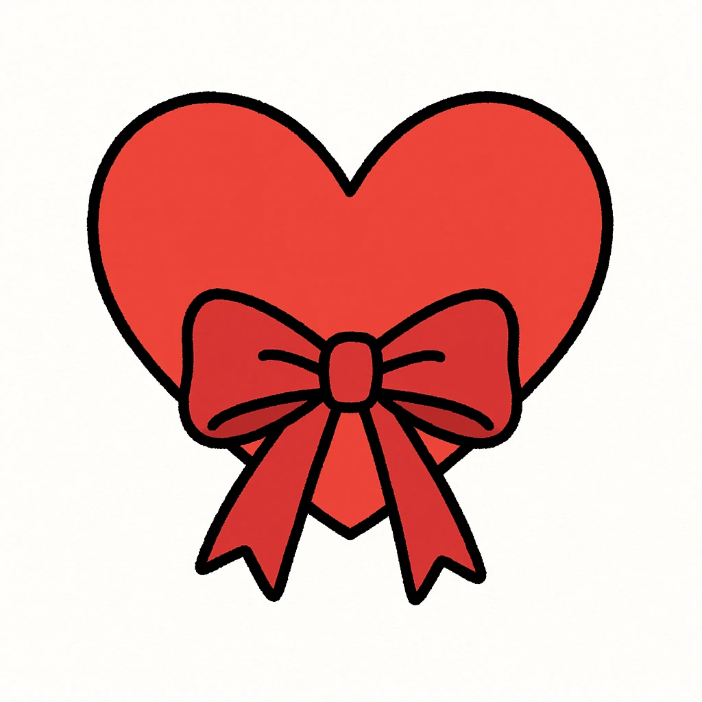 heart with a bow emoji