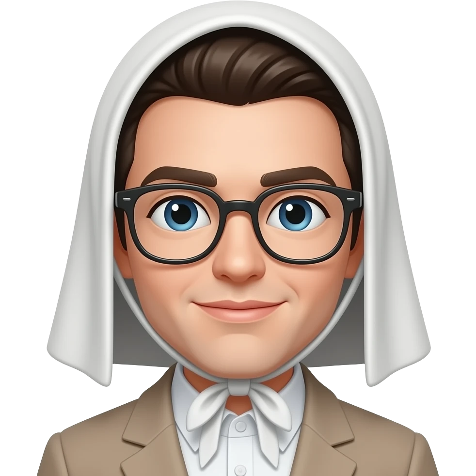 With glasses and a bonnet on emoji