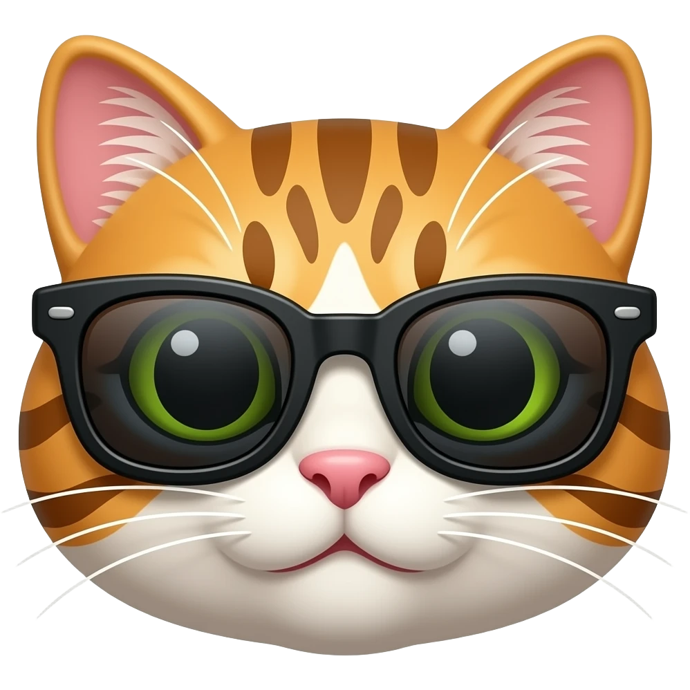 Cat wearing sunglasses emoji