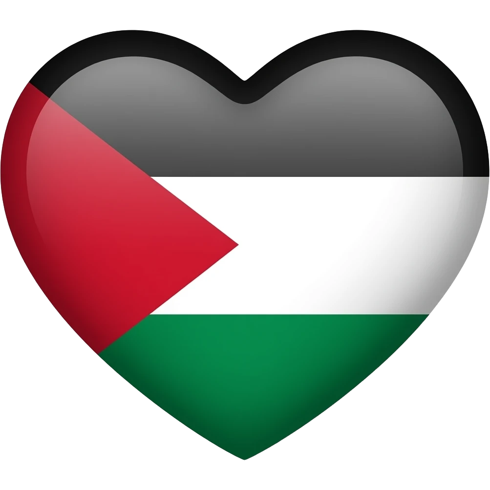 palestine flag heart emoji