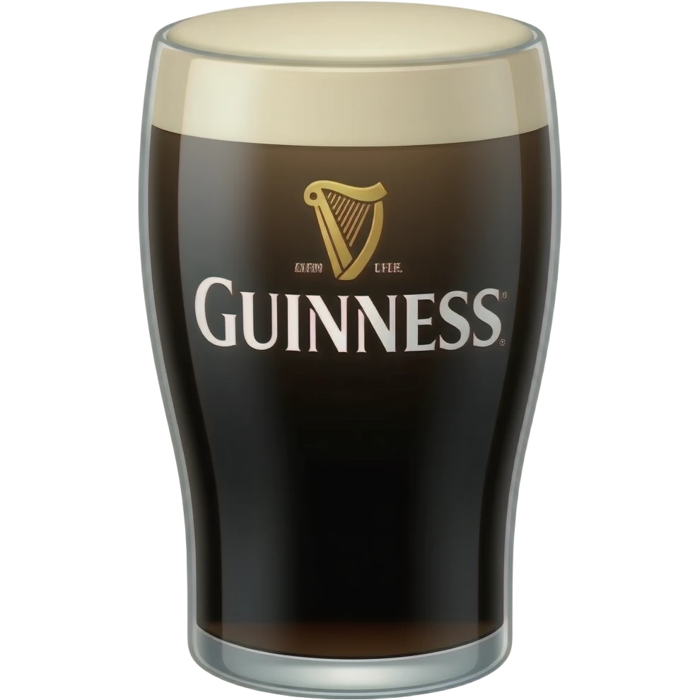 A glass of guiness emoji