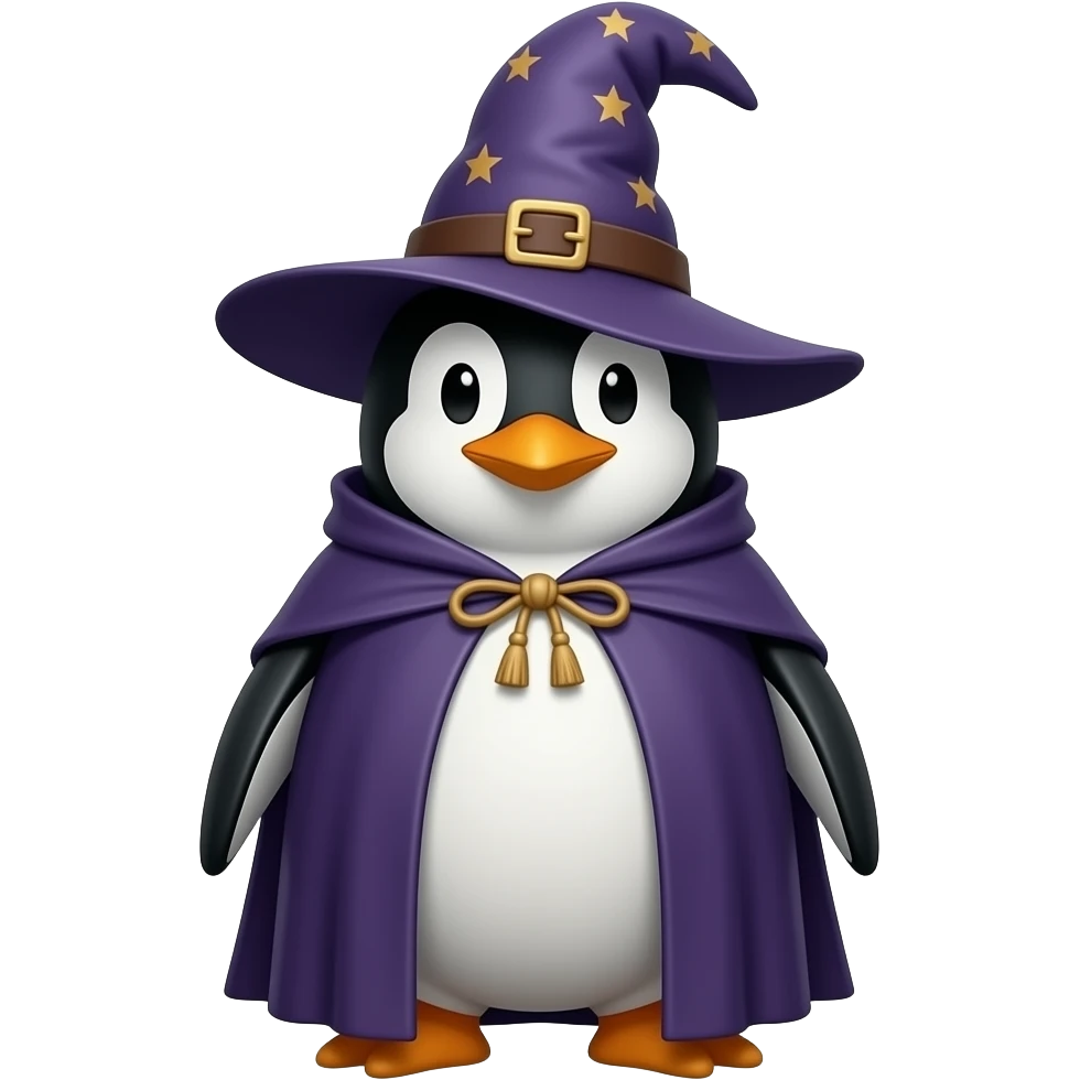 Penguin Wizard emoji