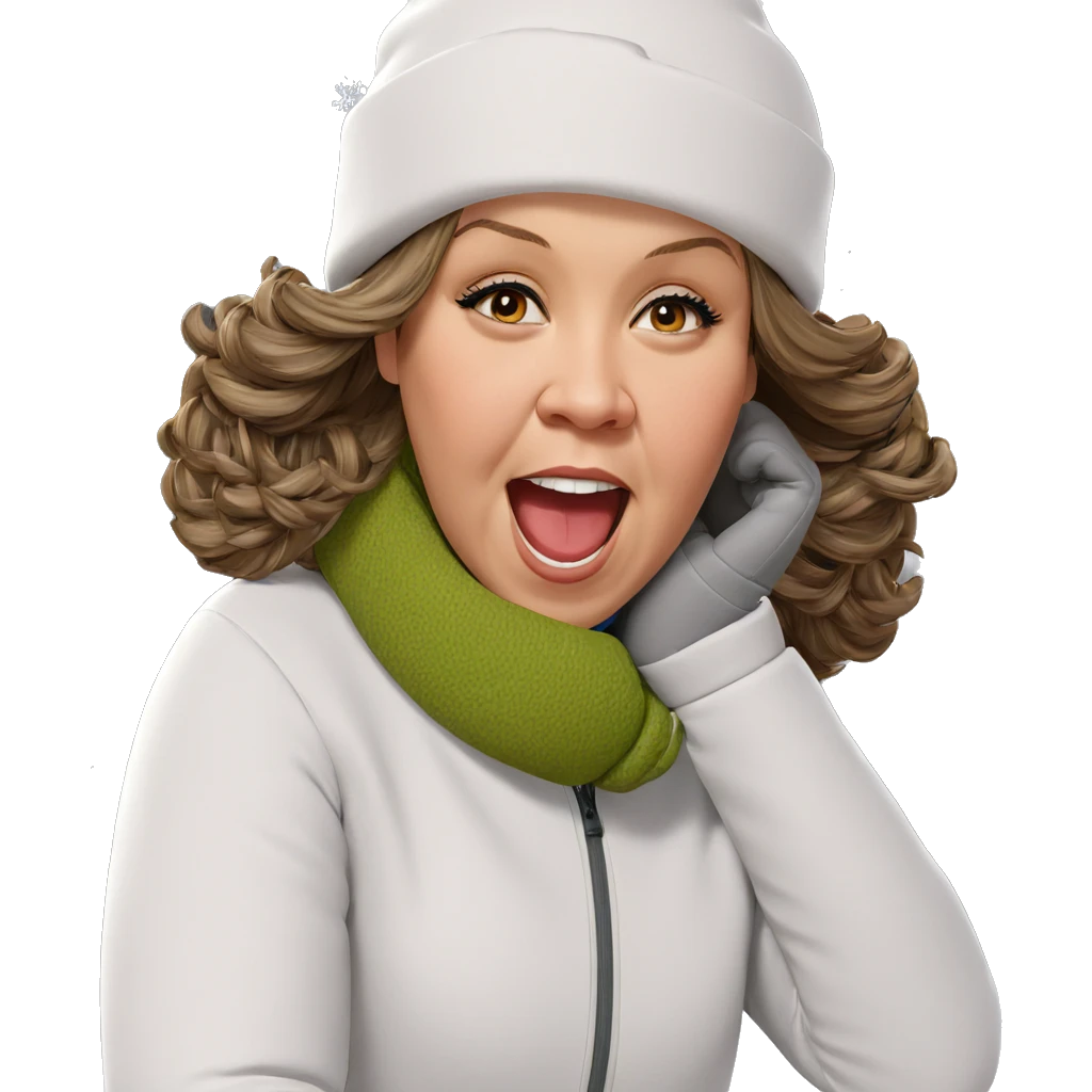 girl in snow hat emoji