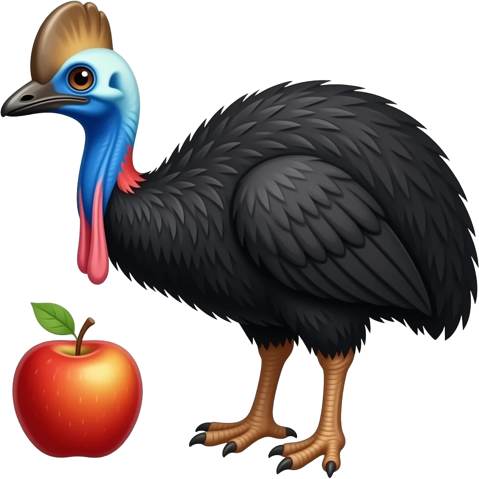 Generate a cassowary emoji for apple emoji