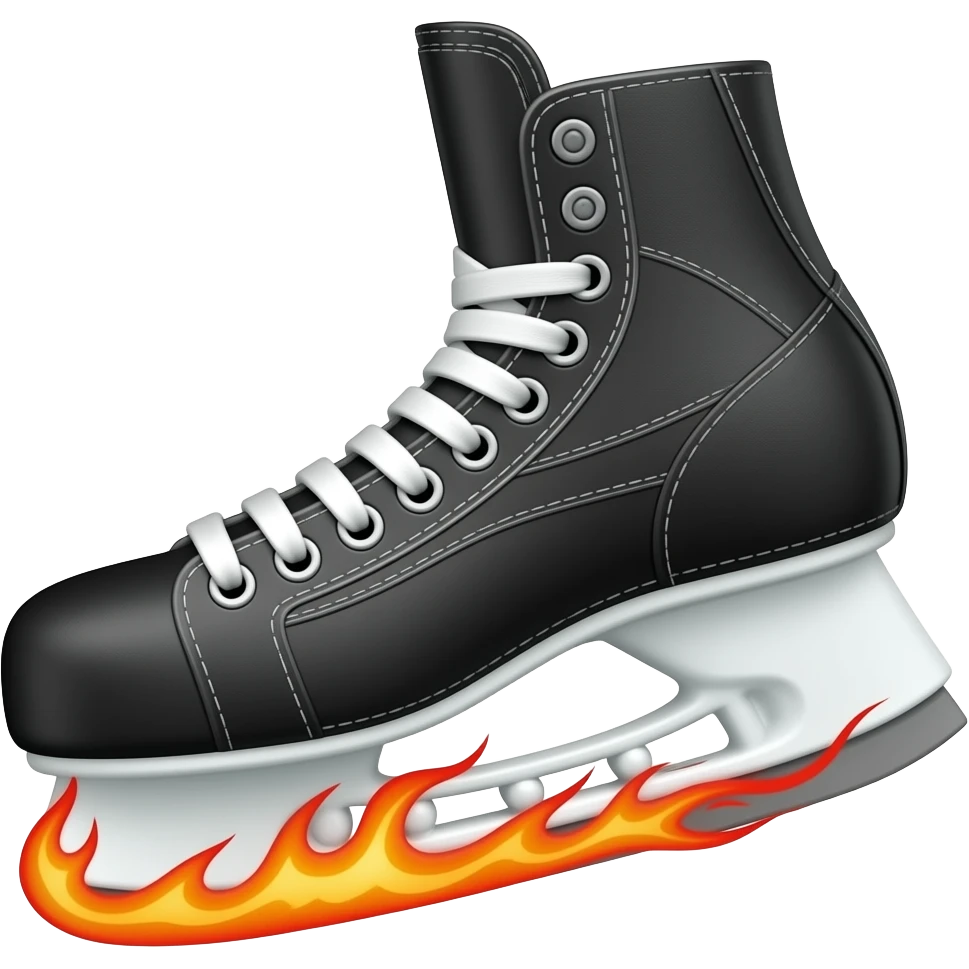 Hockey skates with fire comeing off of them emoji