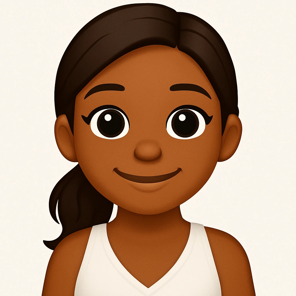 turn the second man in emoji style of the 1st image, match the facial features and match dressing style of the 2nd image, she is wearing white tank top lose emoji