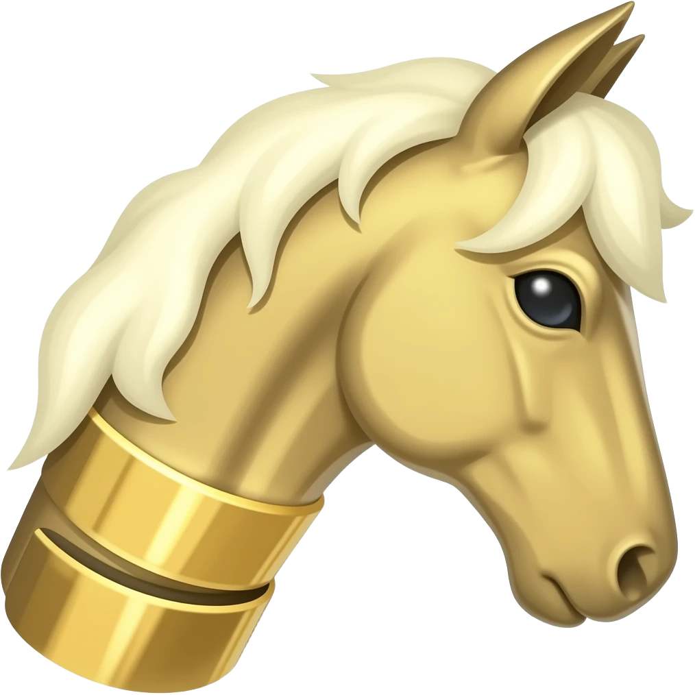 gold horse cleat emoji