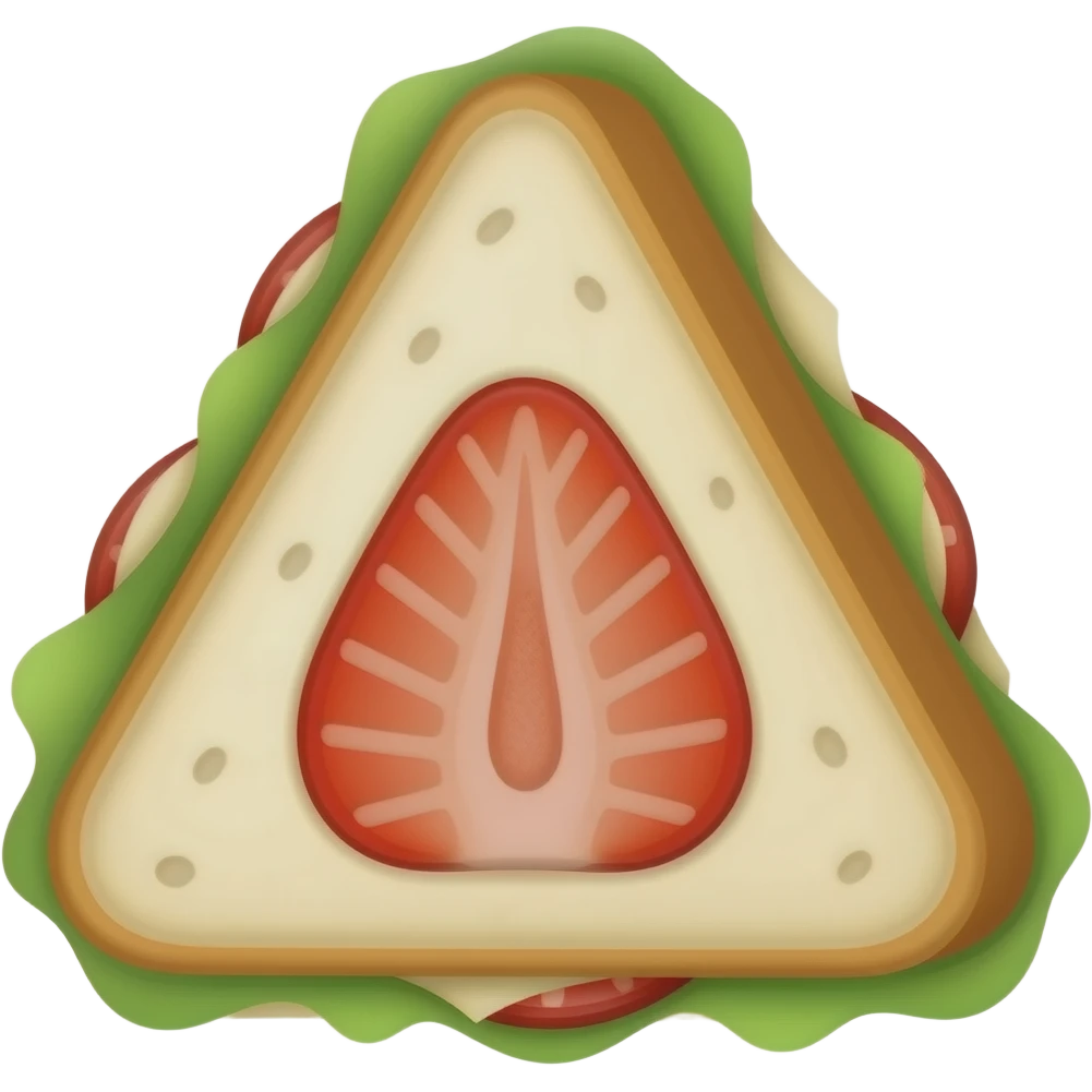 triangle shape starwberry sandwich emoji