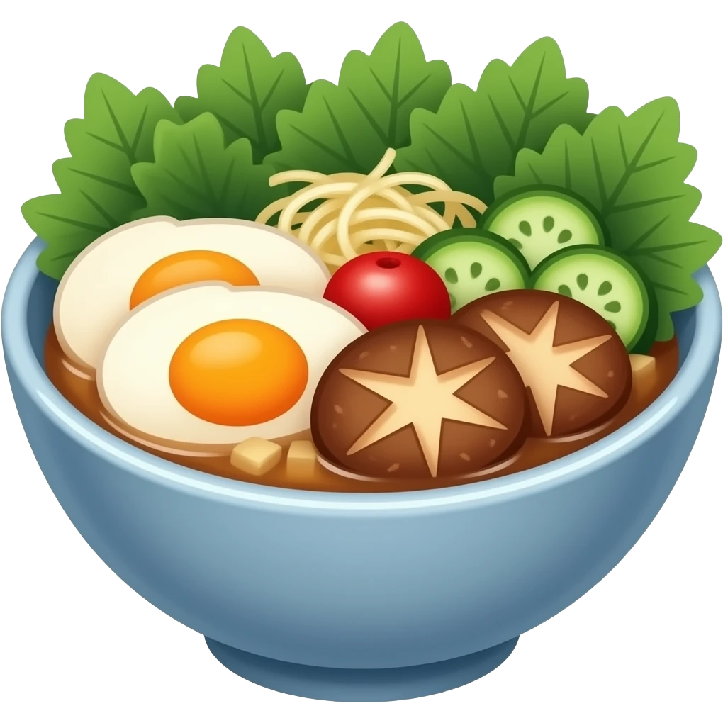 sukiyaki in a bowl emoji