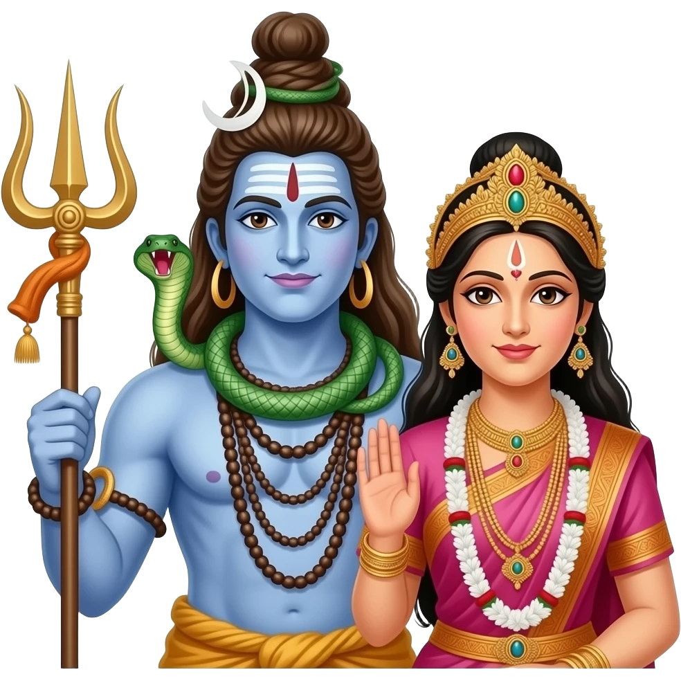 Shive ji God in real neck ma snake ha or hath mein trishul Parvati mataji bhi ha in Kailash parvat. emoji