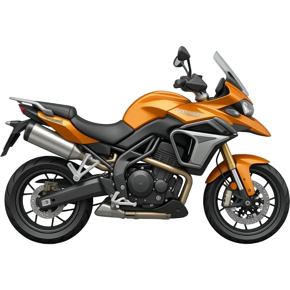 Triumph Tiger 900 motorbike color orange emoji