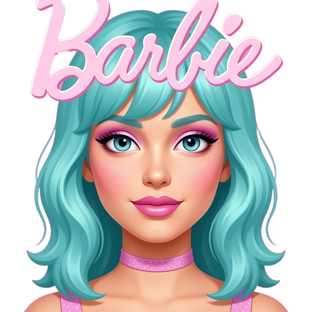 beauty magazine inspired by barbie colour pallete emoji