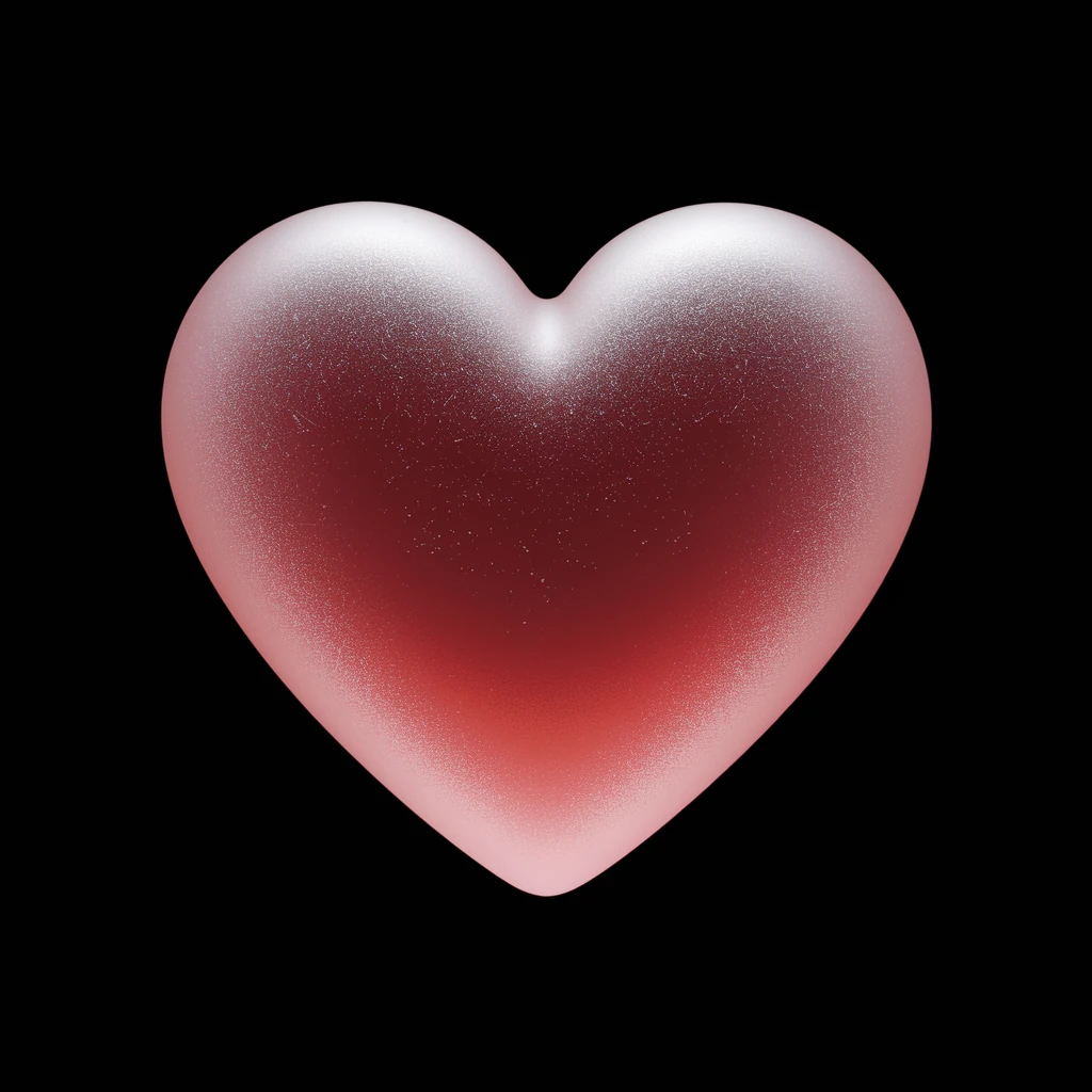 heart with a frosted glass effect emoji