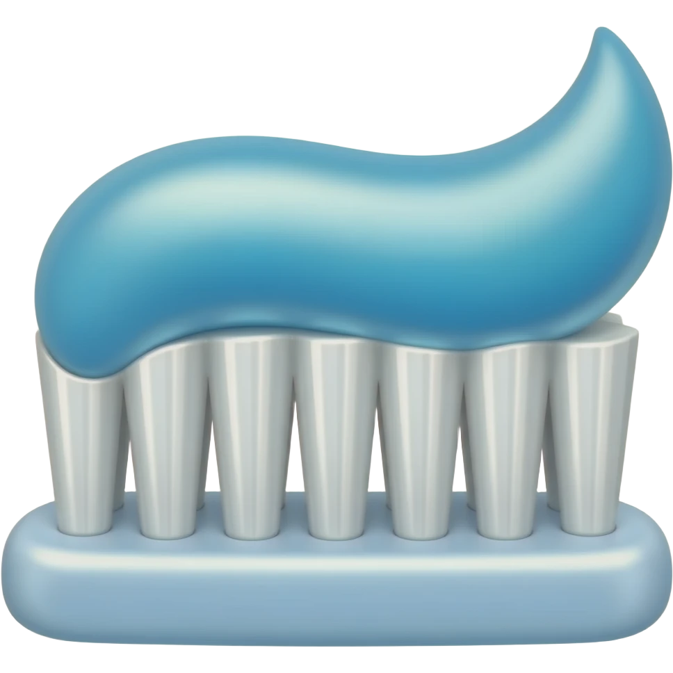 toothbrush with blue substance emoji