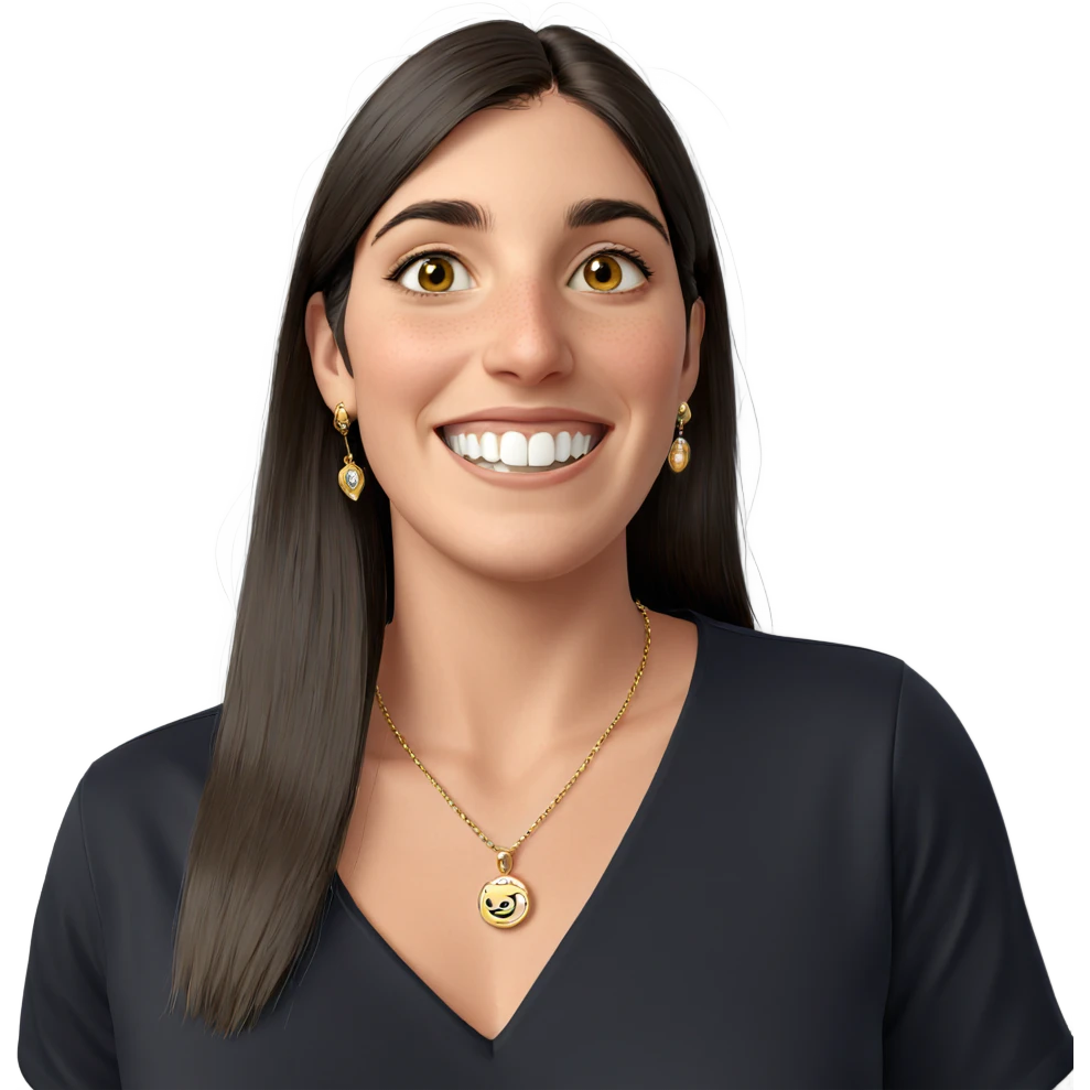 smiling girl with jewelry emoji