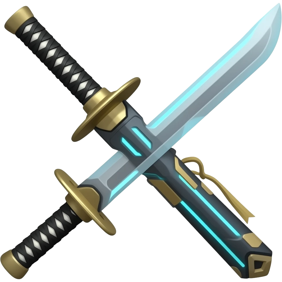 cyber samurai sword emoji