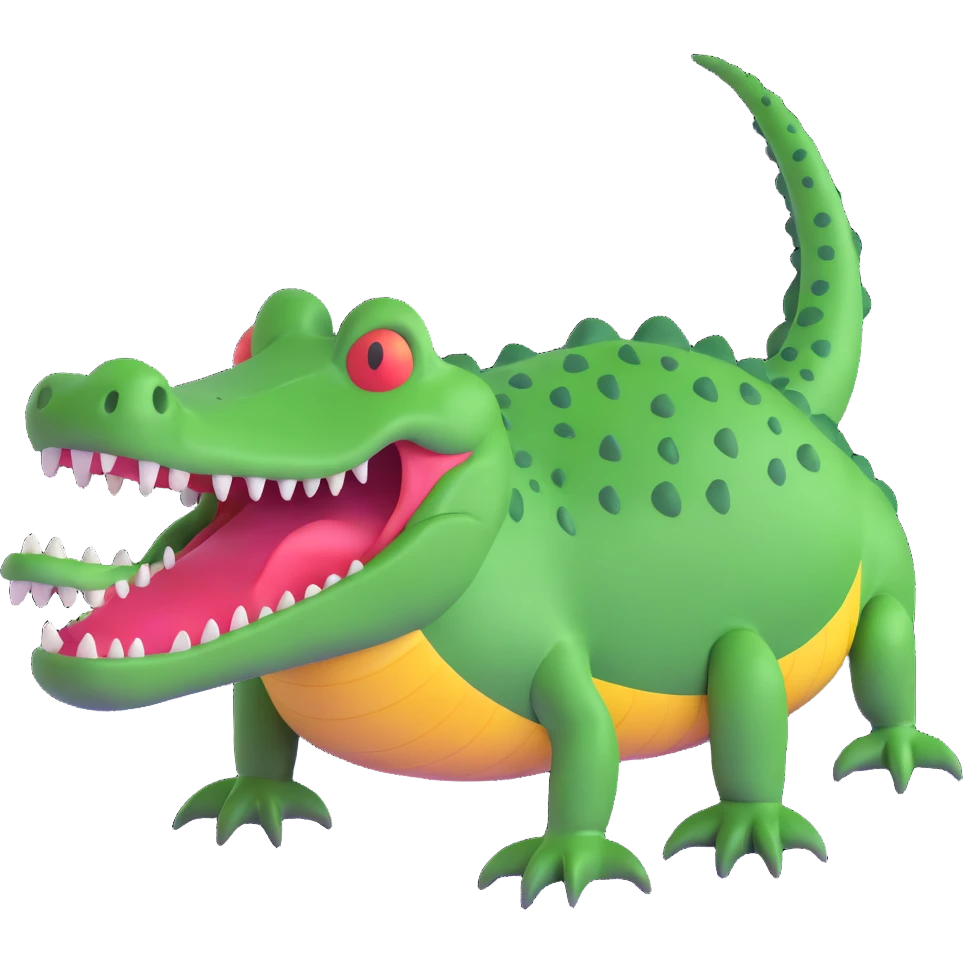 alien crocodile emoji