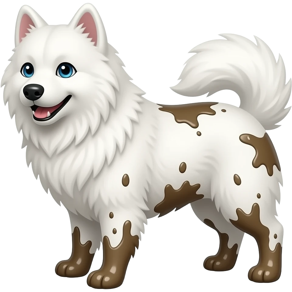 dirty mud samoyed emoji