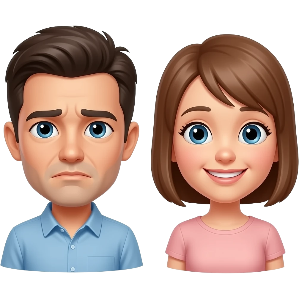 make a sad emoji put in front and happy at the back emoji