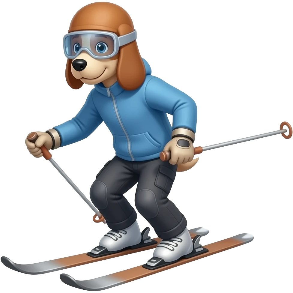 skiing dogs emoji