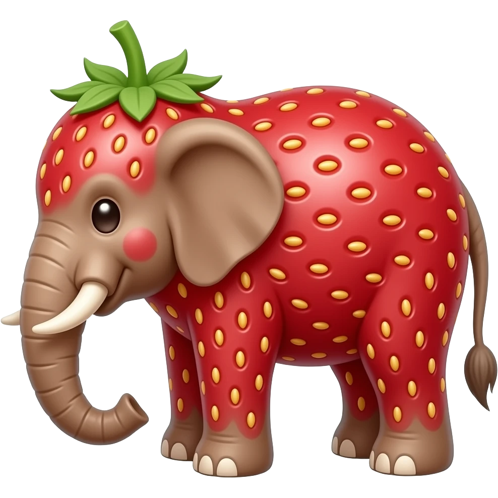 Prend que l'éléphant fraise emoji