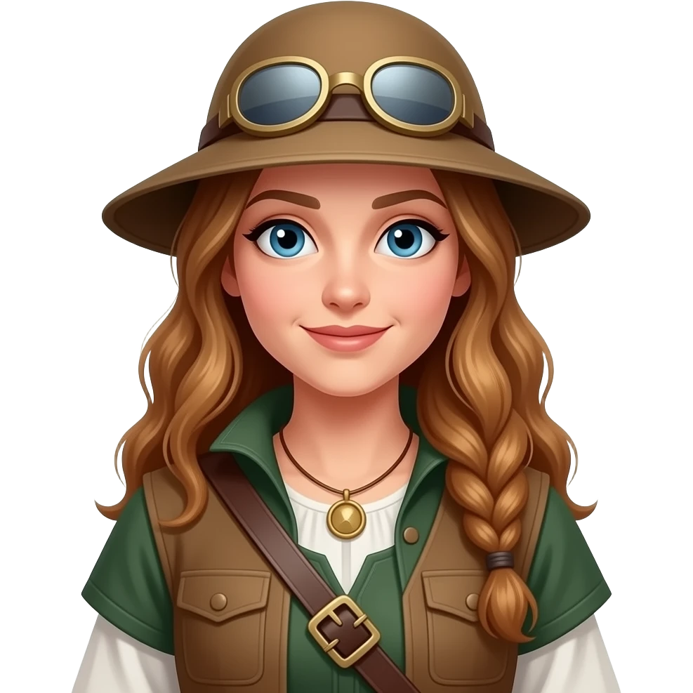 An woman dressed in medieval explorer outfit emoji