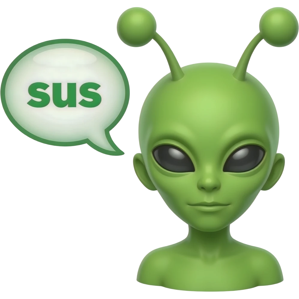 Sus diyen uzaylı emoji