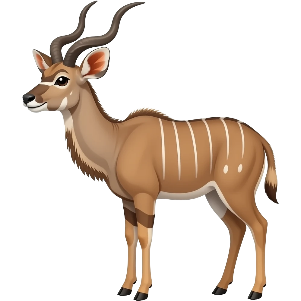 Cartoon 2d kudu emoji